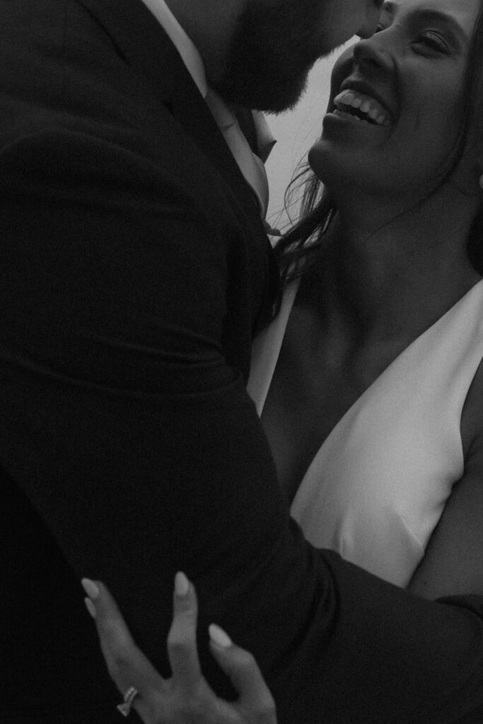 romantic black and white wedding photos