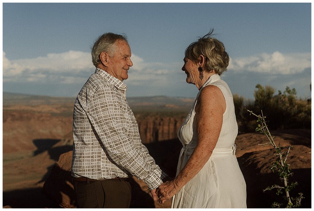 A luxury and destination photographer shares beautiful moments from a vow renewal session she photographed in Moab, Utah.