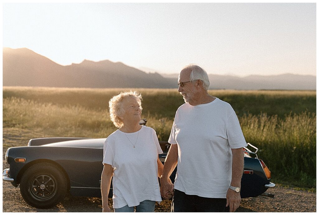 Destination photographer, 
Westward Up, captures a session for her grandparents in Colorado during sunset, sharing many special moments from their day.