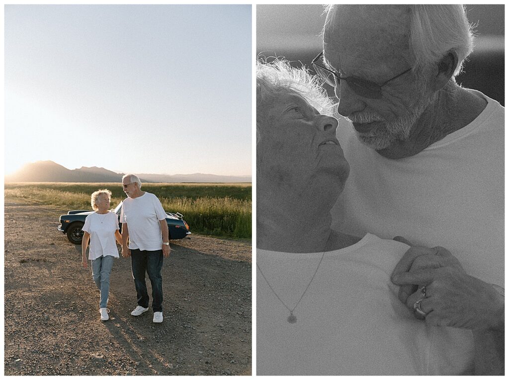 Destination photographer, 
Westward Up, captures a session for her grandparents in Colorado during sunset, sharing many special moments from their day