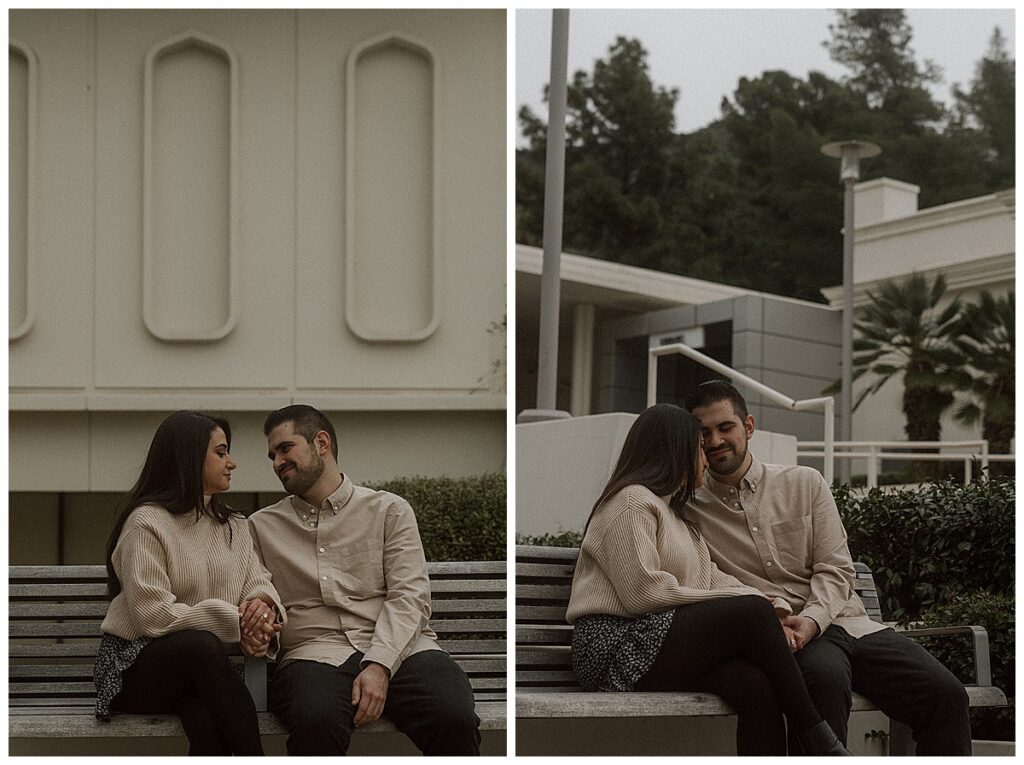 Destination and luxurious photographer writes about Kristine and Levon engagement session at Brand Park.