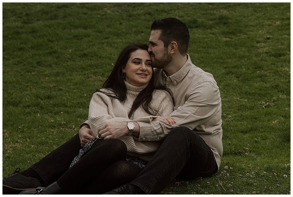 Destination and luxurious photographer writes about Kristine and Levon engagement session at Brand Park.