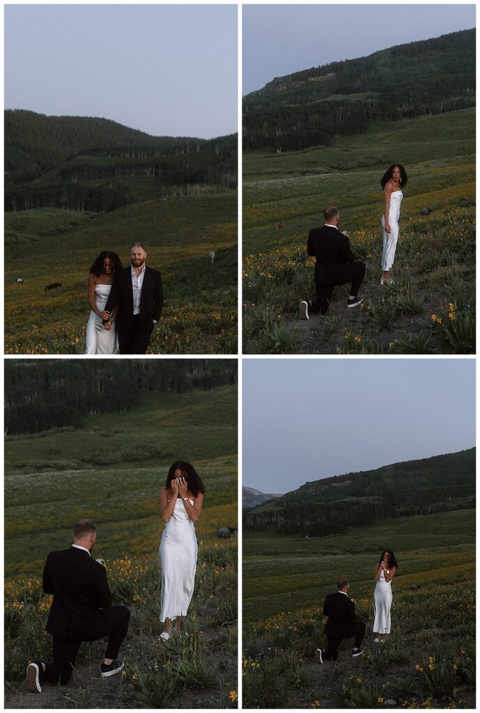 Colorado wedding photographer, Westward Up documents a couples proposal at Crested Butte.